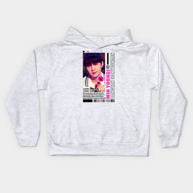 Kpop Designs Suga BTS Kids Hoodie by Design Kpop Aesthetic Store